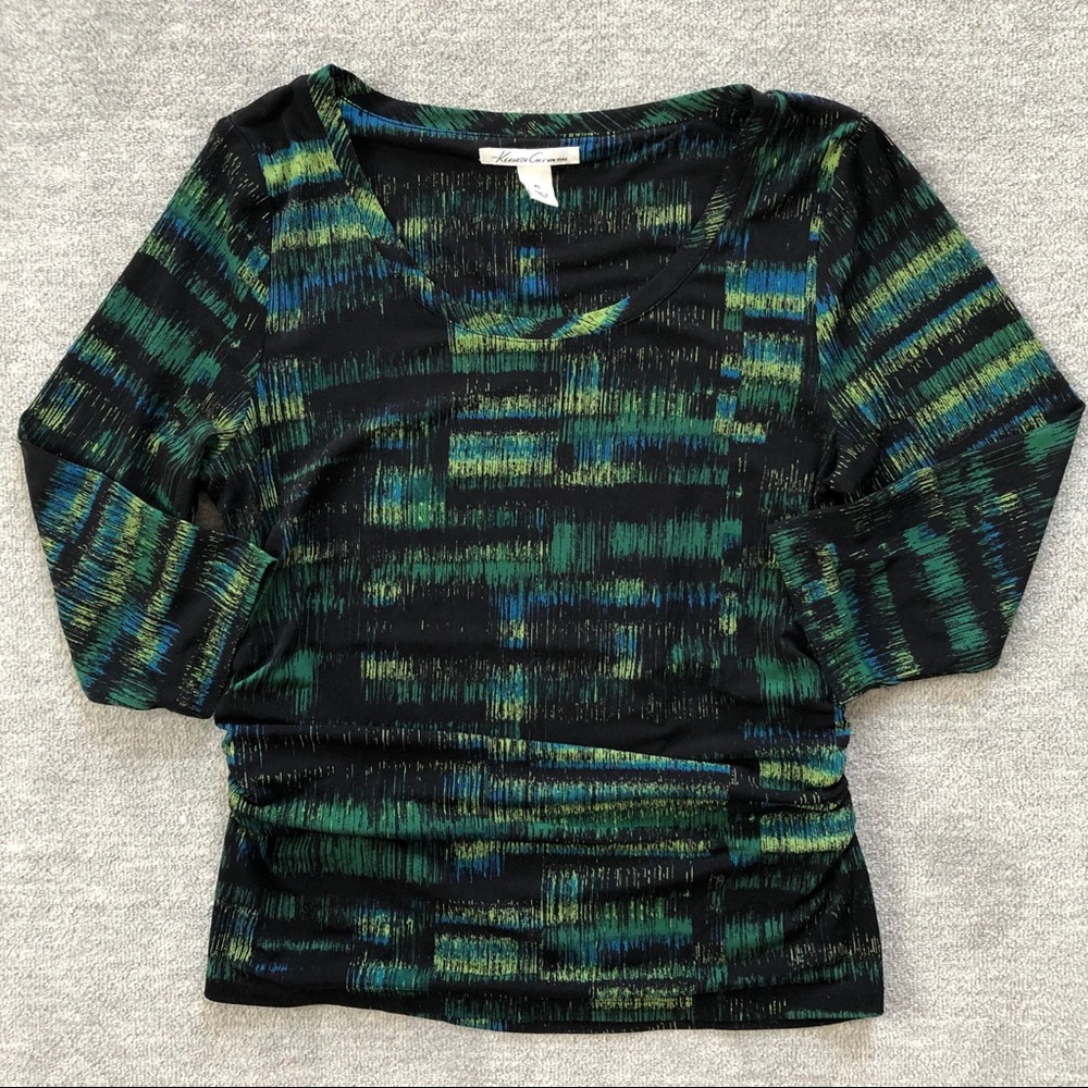Kenneth Cole New York Stretch 3/4 Sleeve Top